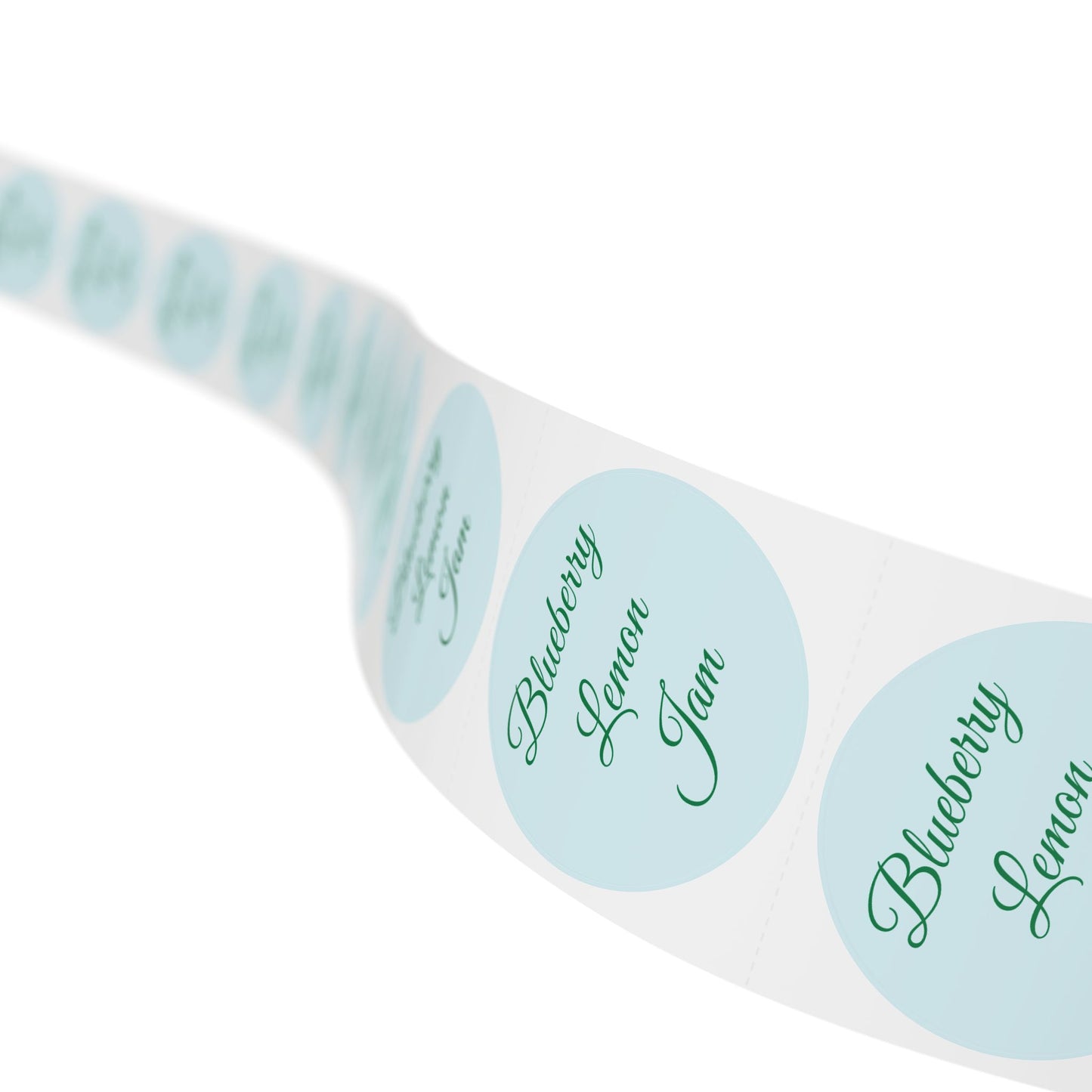 🧊 Blueberry & Lemon Jam 🧊 Round Sticker Label Rolls