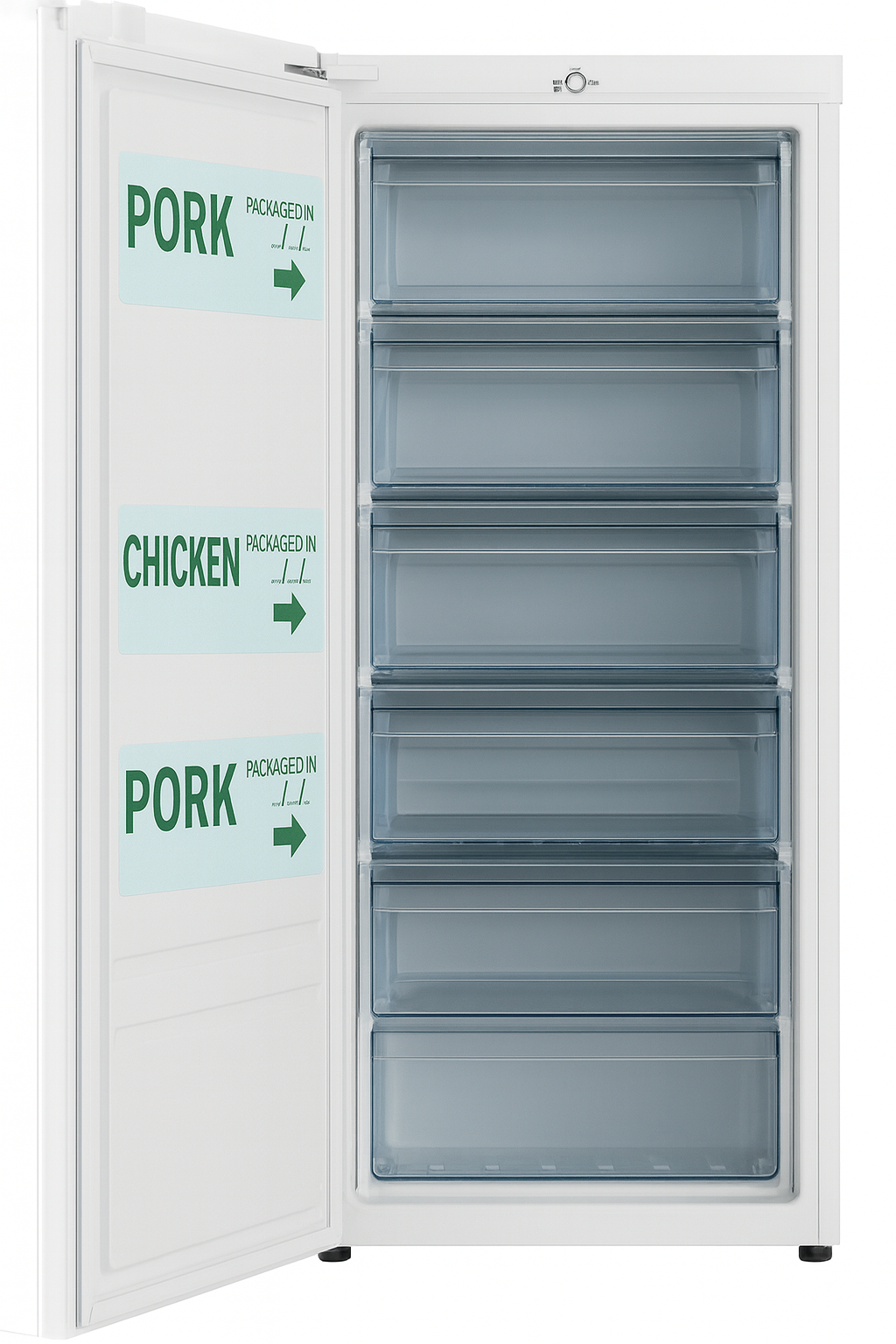 Freezer Organization Magnet – DUCK Label with Packaging Date Guide | Vertical Freezer & Walk-In Cooler Label