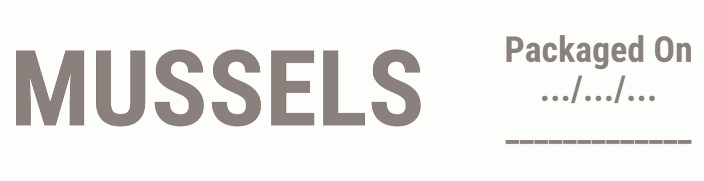 🧊 Stick-On Freezer Drawer Labels - Mussels