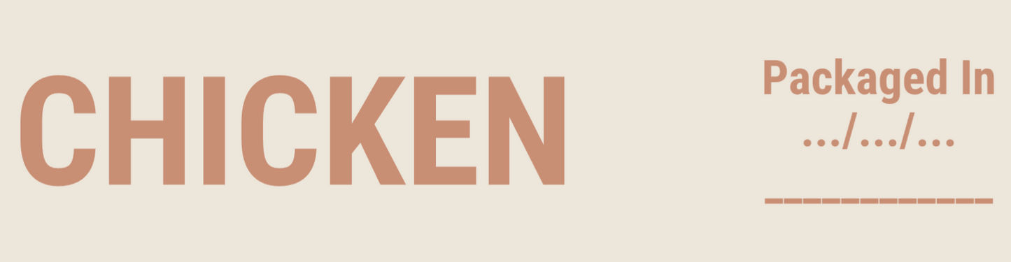 🧊 Stick-On Freezer Drawer Labels - Chicken