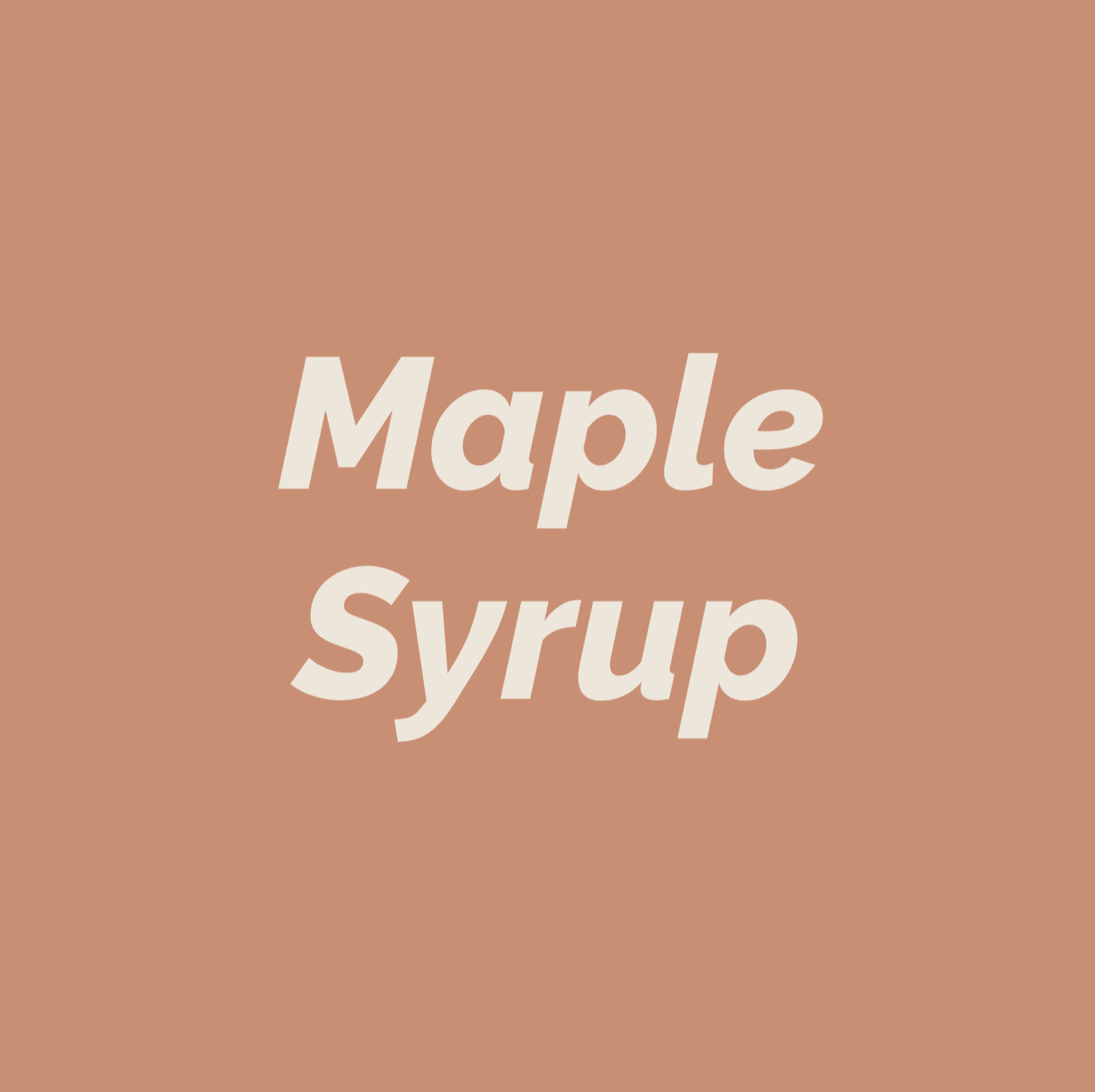 Styled Vinyl Pantry Container Label Sets - Reusable - Maple Syrup