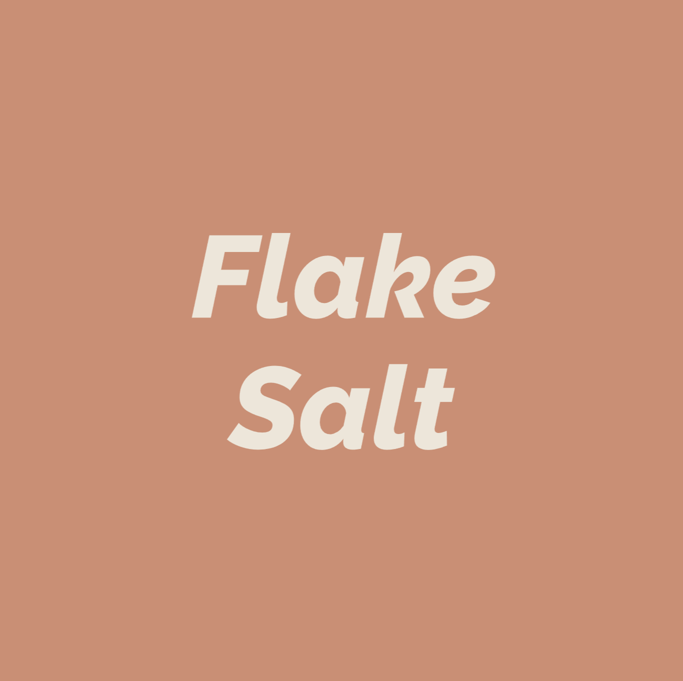 Styled Vinyl Pantry Container Label Sets - Reusable - Flake Salt