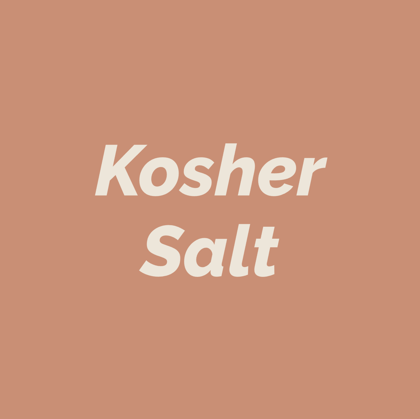 Styled Vinyl Pantry Container Label Sets - Reusable - Kosher Salt