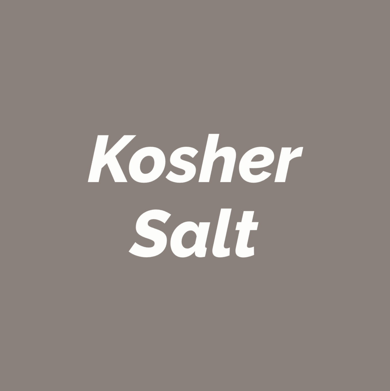 Styled Vinyl Pantry Container Label Sets - Reusable - Kosher Salt