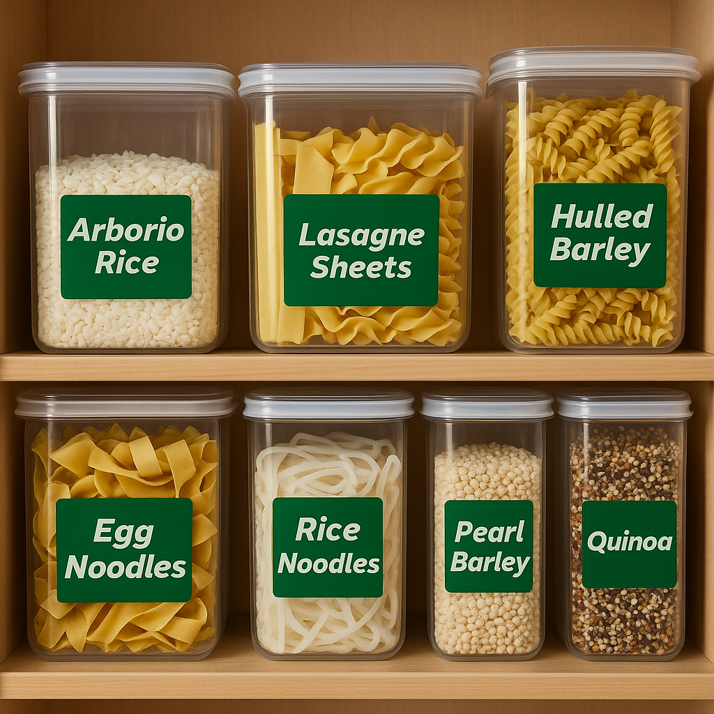 Styled Vinyl Pantry Container Label Sets - Reusable - Coconut Oil