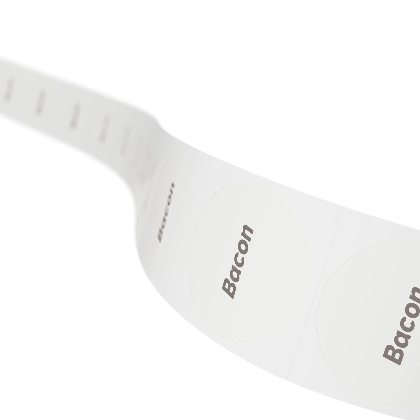 Round Sticker Label Rolls - 🧊 Bacon – Small Circular Labels