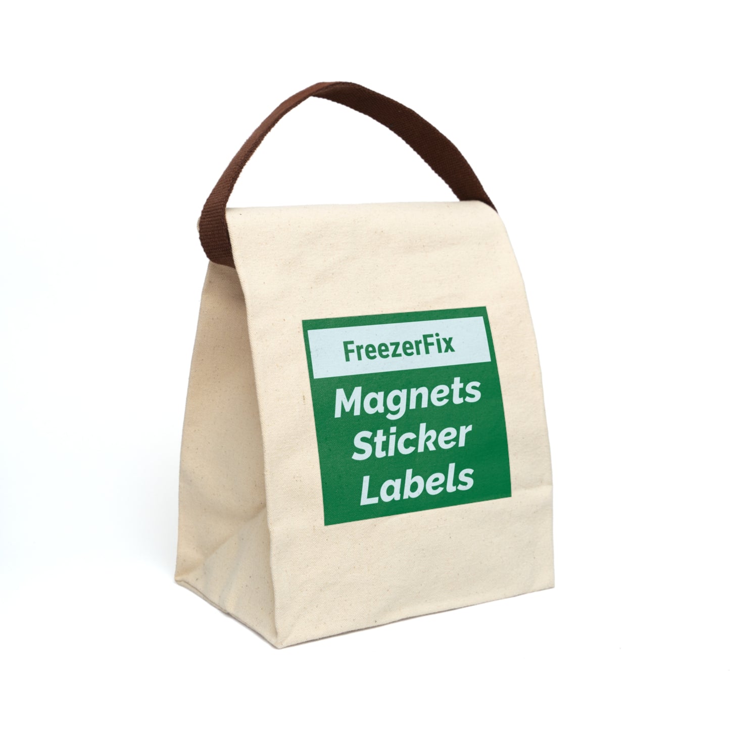 Canvas Roll-Top Storage Bag – Durable Label & Sticker Organizer - Sage Evergreen Mist Themed