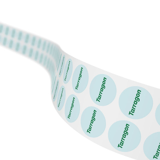 🧊 Tarragon 🧊 Herbs and Spices - Round Sticker Label Rolls