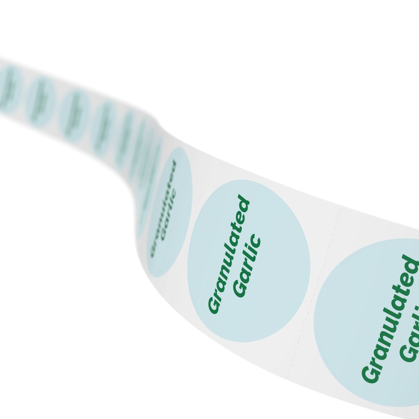 🧊 Granulated Garlic 🧊 Herbs and Spices - Round Sticker Label Rolls