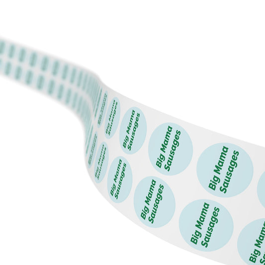 🧊 Big Mama Sausages 🧊 All Things Pickled - Round Sticker Label Rolls