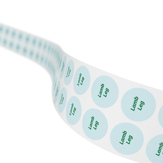 Round Sticker Label Rolls - 🧊 Lamb Leg – Small Circular Labels