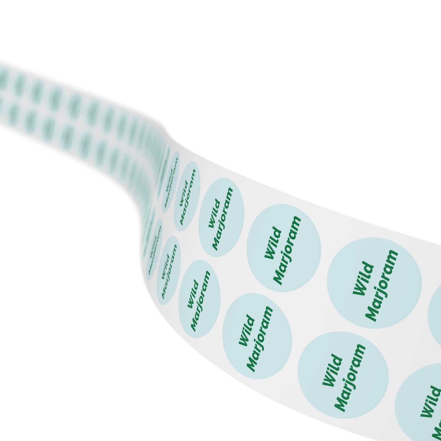 🧊 Wild Marjoram 🧊 Herbs and Spices - Round Sticker Label Rolls