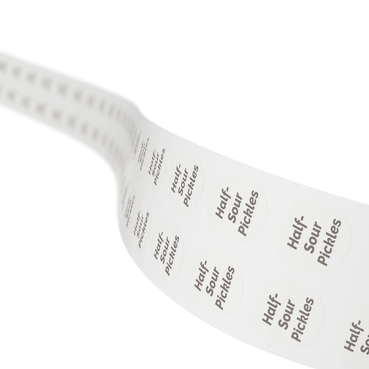 🧊 Half-Sour Pickles 🧊 All Things Pickled - Round Sticker Label Rolls
