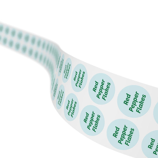 🧊 Red Pepper Flakes 🧊 Herbs and Spices - Round Sticker Label Rolls
