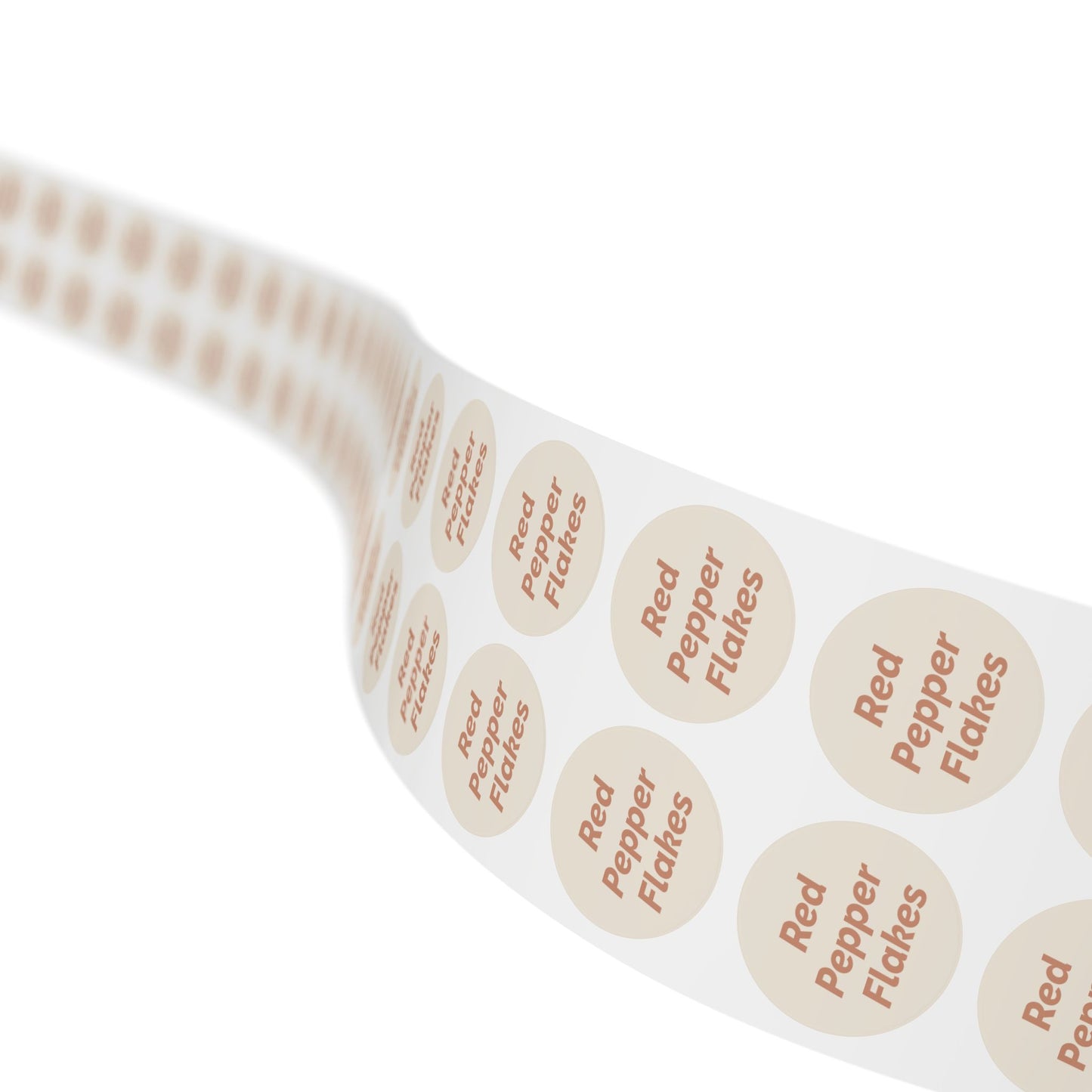 🧊 Red Pepper Flakes 🧊 Herbs and Spices - Round Sticker Label Rolls