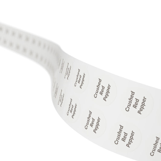 🧊 Crushed Red Pepper 🧊 Herbs and Spices - Round Sticker Label Rolls