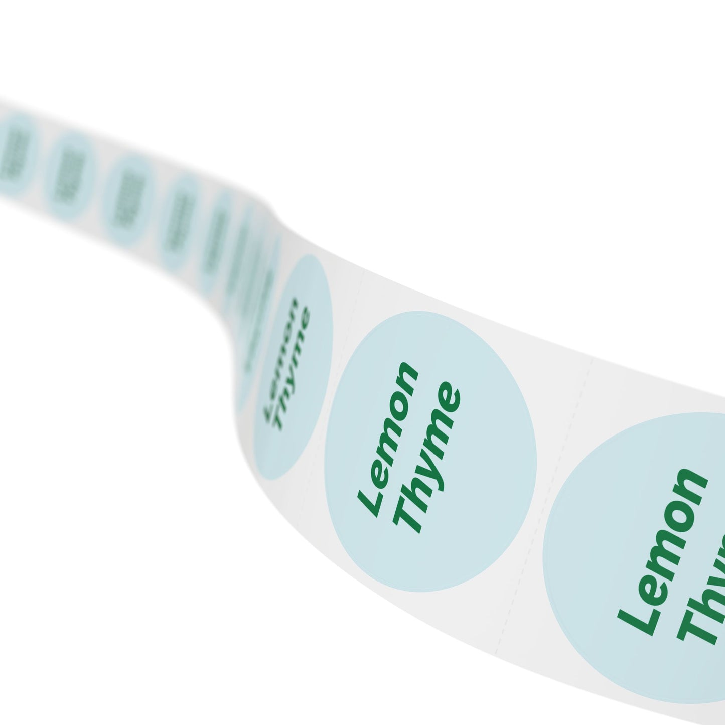 🧊 Lemon Thyme 🧊 Herbs and Spices - Round Sticker Label Rolls