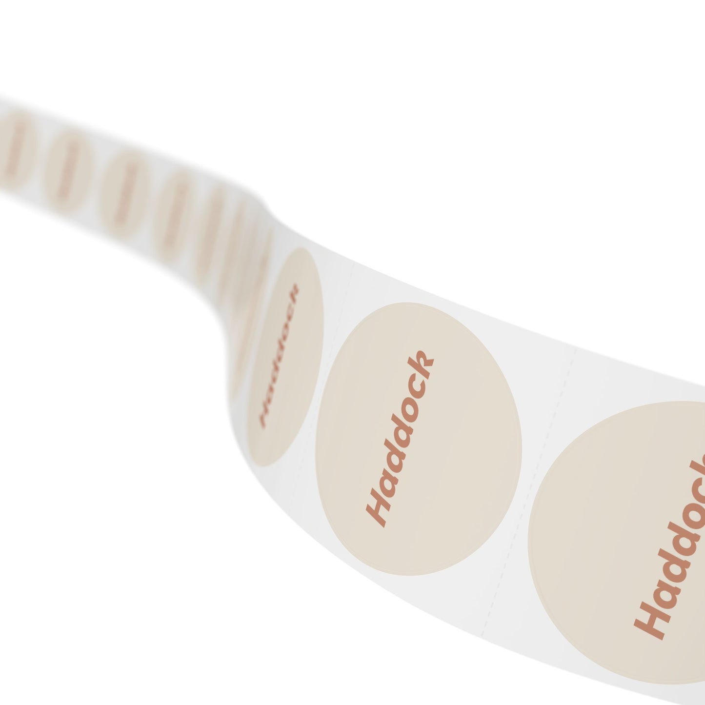 Round Sticker Label Rolls - 🧊 Haddock – Small Circular Labels