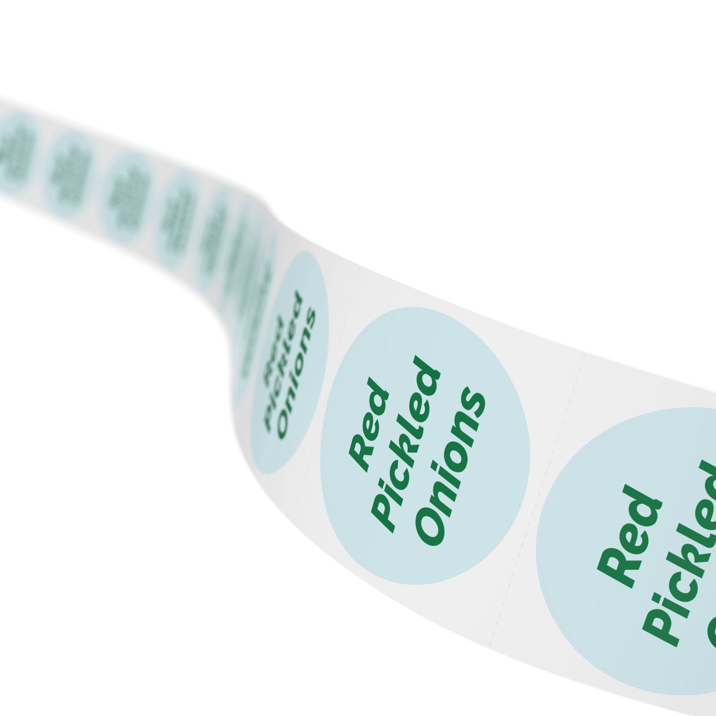 🧊 Red Pickled Onions 🧊 All Things Pickled - Round Sticker Label Rolls