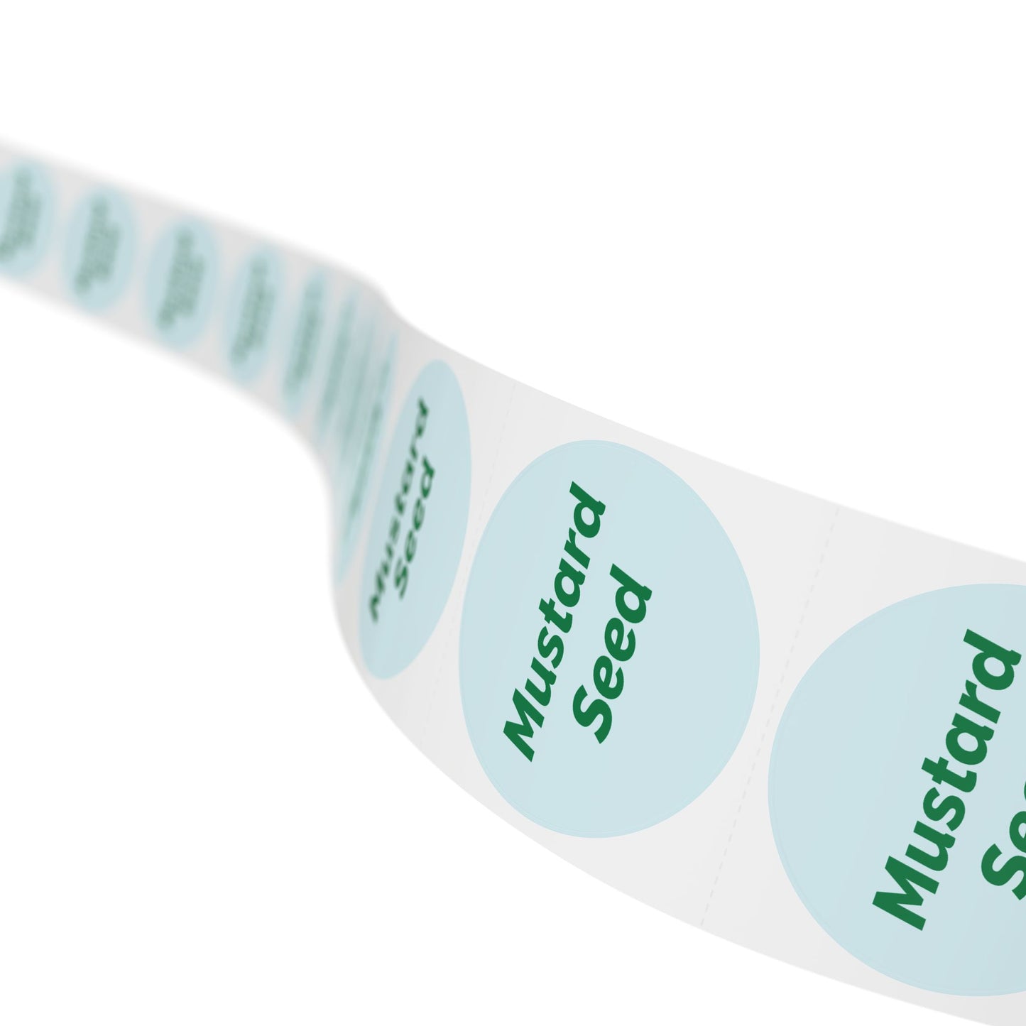 🧊 Mustard Seed 🧊 Herbs and Spices - Round Sticker Label Rolls