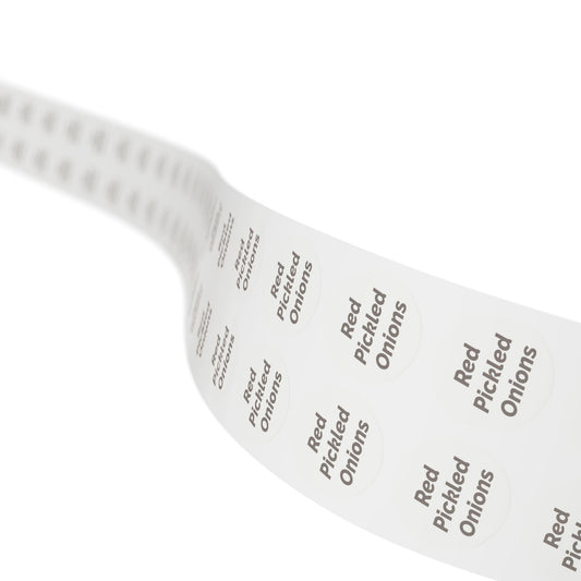 🧊 Red Pickled Onions 🧊 All Things Pickled - Round Sticker Label Rolls