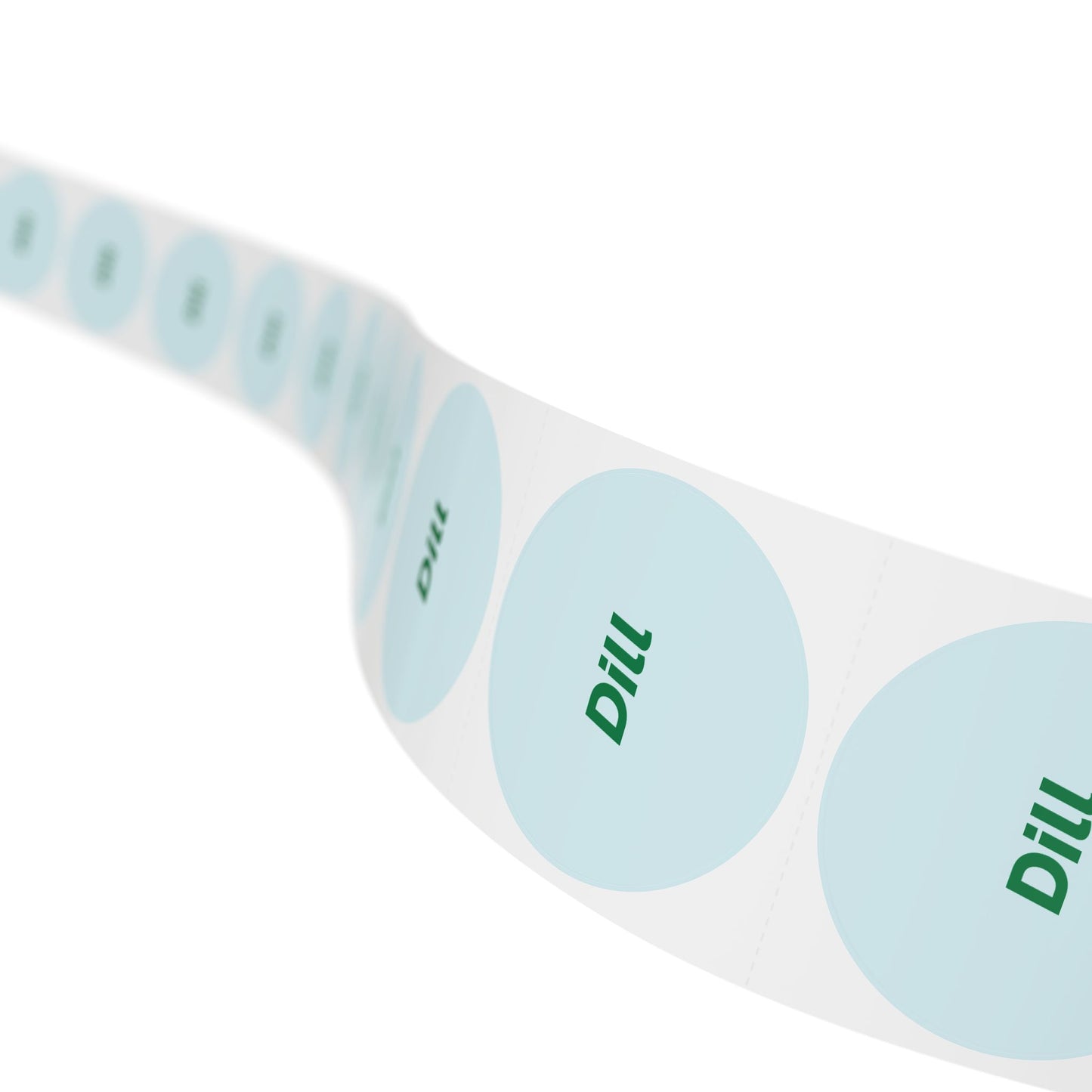 🧊 Dill 🧊 Herbs and Spices - Round Sticker Label Rolls