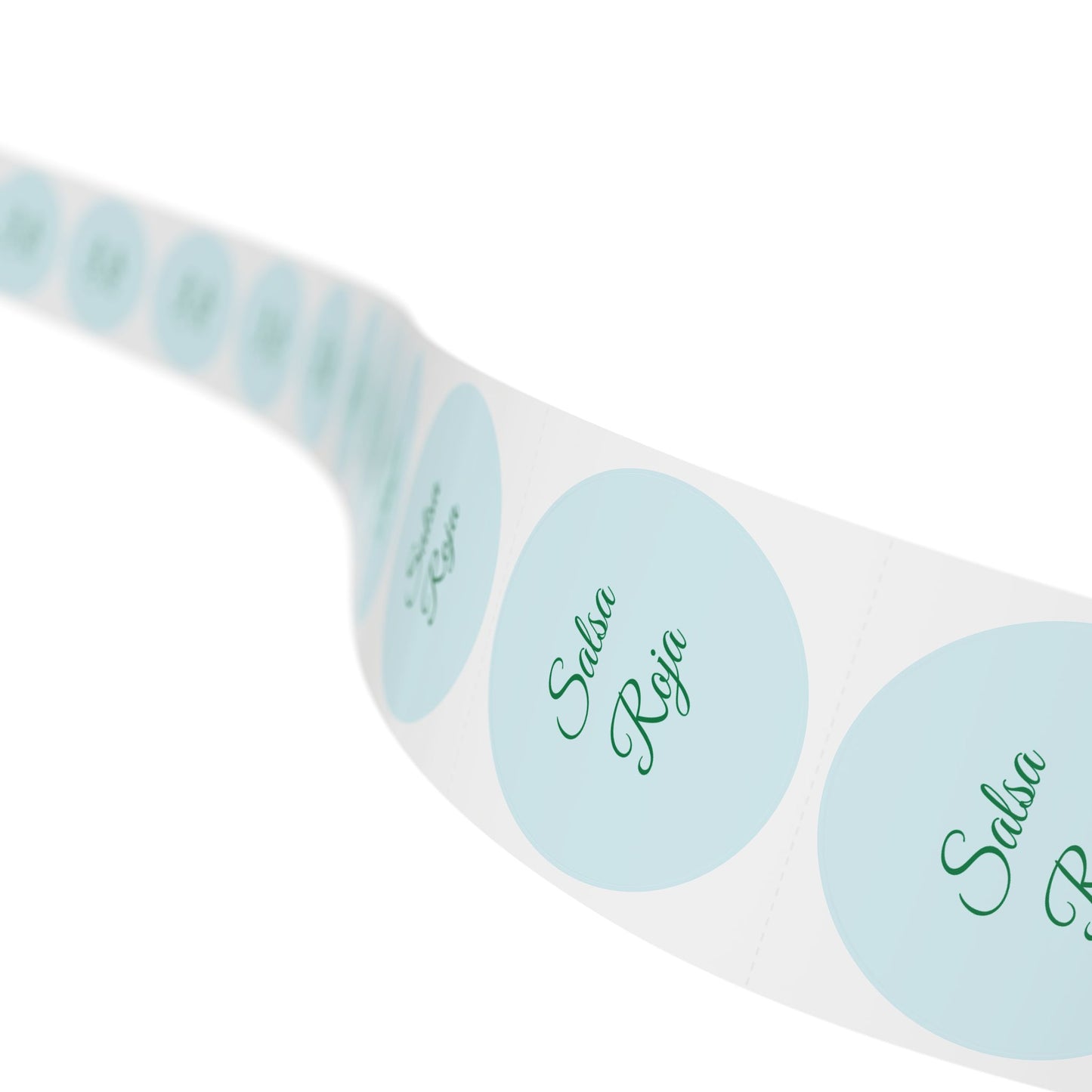 🧊 Salsa Roja 🧊 Round Sticker Label Rolls