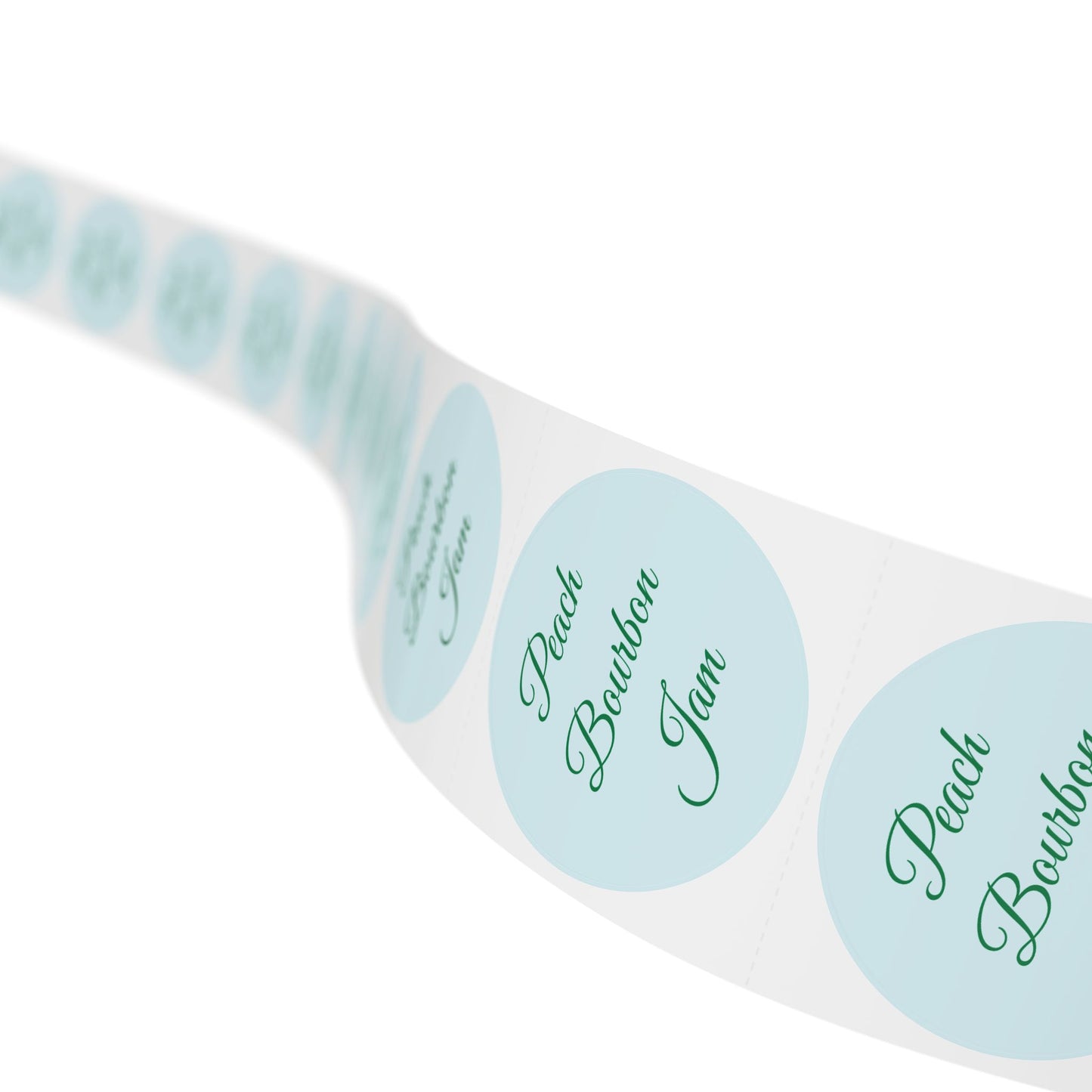 🧊 Peach & Bourbon Jam 🧊 Round Sticker Label Rolls