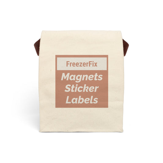 Canvas Roll-Top Storage Bag – Durable Label & Sticker Organizer - Terracotta Dawn Themed