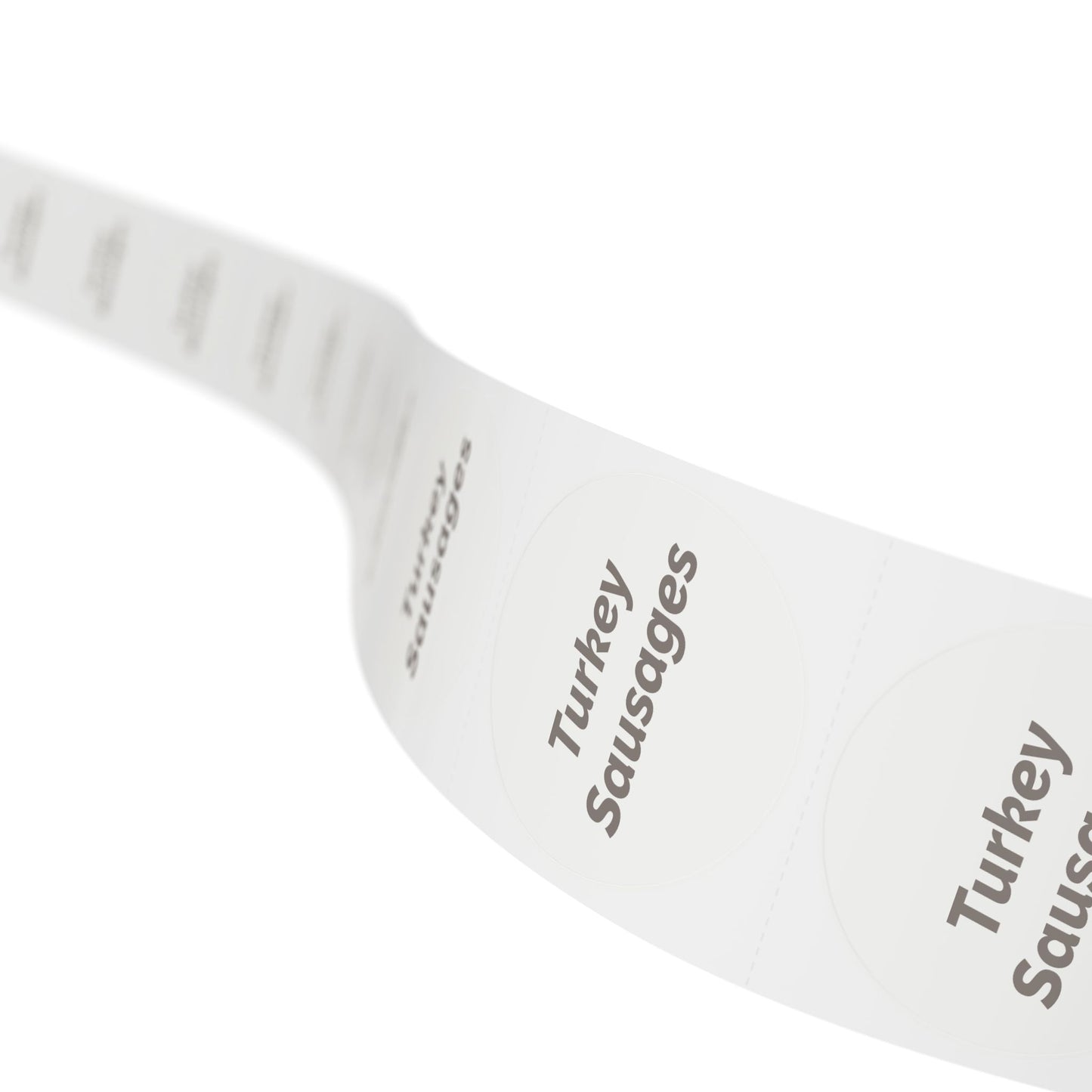 Round Sticker Label Rolls - 🧊 Turkey Sausages – Small Circular Labels