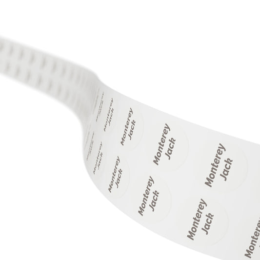 🧊 Monterey Jack 🧊 Cheeses and Dips - Round Sticker Label Rolls