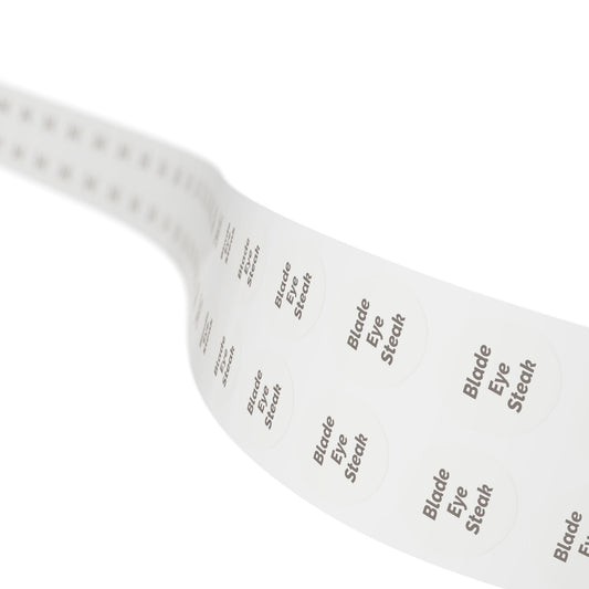Round Sticker Label Rolls - 🧊 Blade Eye Steak – Small Circular Labels